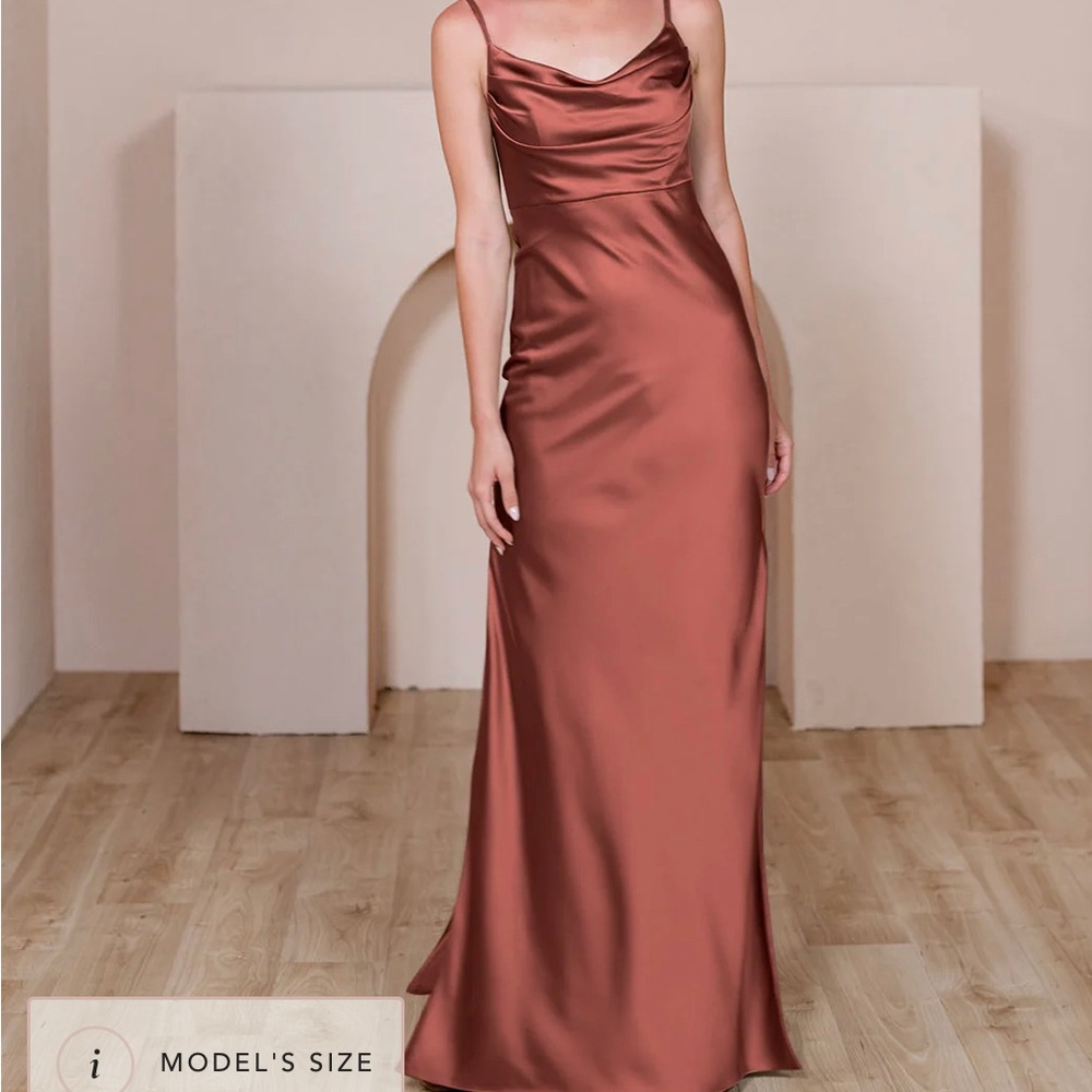 Revelry cinnamon rose dress
